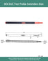 Multimeter Leads, Test Probe Extenders Kit, 2 PCS Extenders for Modular Test Probes & Leads
