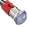 APIELE 16mm Latching Push Button Switch - 12V DC On Off Stainless Steel with LED Angel Eye Head