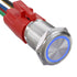 APIELE 16mm Latching Push Button Switch - 12V DC On Off Stainless Steel with LED Angel Eye Head