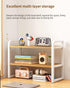 Office Desk Shelf Organizer, Wood Desktop Bookshelf Supplies Storage Rack, Shelf for Top of Desk and Dresser