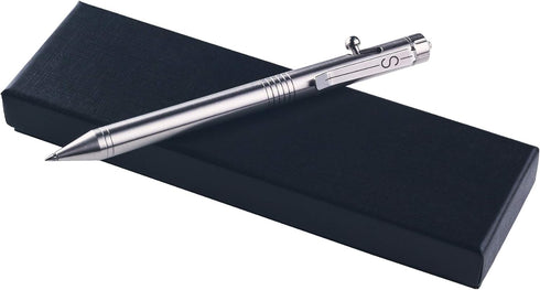 SMOOTHERPRO SSG050 Bolt Action Pen in Stainless Steel with Durable Clip Compatible with Pilot G2 Refill