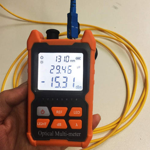Fiber Optic Cable Tester - Portable Optical Fiber Power Meter with Universal Interface and Built-in Fault Locator