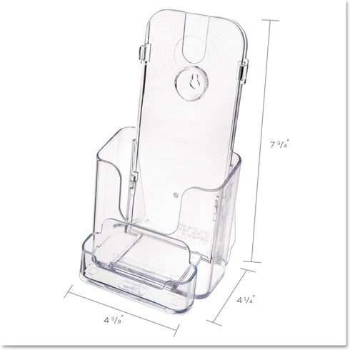Deflecto Docuholder, Clear Rigid Countertop Leaflet Holder with Business Card Holder