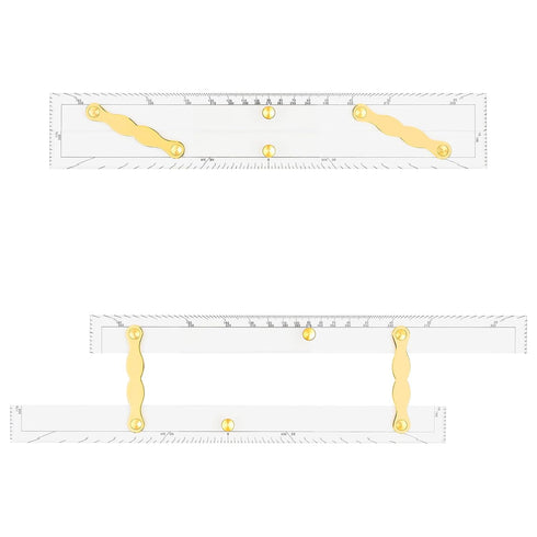 Arms,15 Inches Marine Parallel Ruler with Brass Marine Navigation Ruler for Navigational Plotting Nautical Charts