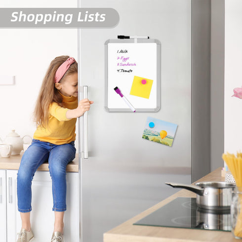 Small Dry Erase Whiteboard, 8.5 x 11 Inches White Board for Kids, Students, Fridge, Locker, Mini Dry Erase Board, 2 Pack by VUSIGN