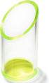 OfficeGoods Acrylic Pen & Pencil Holder - Modern Desk Organizer with Contrasting Base & Rim, Neon Green