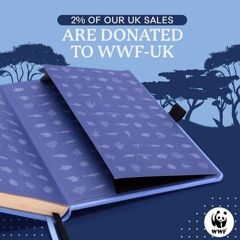 Dingbats - Earth Dotted A5 Medium Notebook, Sky Blue Great Barrier Reef, Hardcover, Cream 100gsm Ink-Proof Paper
