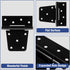 6 Pack 3.5"x 4.5 Inch Fence Gate Hinges Heavy Duty for Wooden Fences Shed Barn Door Hinges Black Exterior Outdoor
