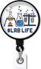Lab Technician Retractable Badge Reel with Alligator Clip, Cute Lab Tech Beaker Badge Holder for Medical Laboratory