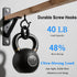 KULOLO 6 Pack 2.3 Inch Decor,40lb (6, Black Screw Hooks with Safety Buckle - Rustproof Eye Ceiling Hooks for Hanging