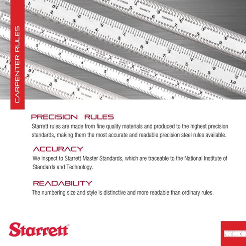 Starrett Aluminum Meter Stick, Metric/English - 39.37" Blade Length, 1-1/8" Width, 0.075" Thickness with 1mm, 1/8"