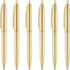 Unibene 6 Pack Gold Click Ballpoint Pens, Black Ink, Medium Point (1 mm), Metallic Retractable Pen for Gifts