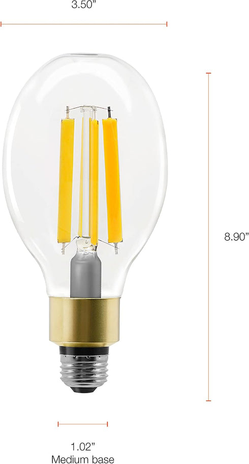 300W 26W, Non-Dimmable, 4000 5000K, 41356 (1 Pack) Sylvania Ultra LED High Lumen Filament Lamp, = Lumens, Medium Base