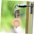 4pcs TEHAUX Bamboo Keychain Shopping Trolley Tokens Lightweight Wooden Keyring for Shopping Cart Use