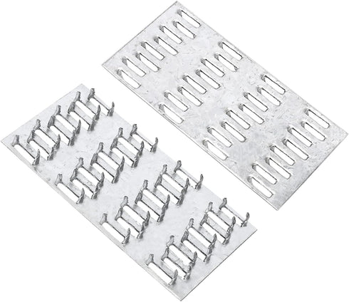 Truss Plates 2 X 4 Inch, 30Pcs Pronged Steel Mending Plate with Nail Teeth for Roofing Wood Connector