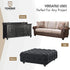 TCHOSUZ 2.4 inch 6cm Pack 4 M8 / Wooden Furniture Legs, of Classic Black Solid Wood Turned DIY Replacement Bun Feet