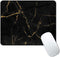 Marble Mouse Pad - Black & Gold, Modern Marbling, Non-Slip Rubber Base for Wireless Laptop