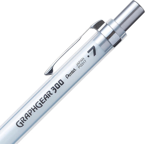 Pentel GraphGear 300 Mechanical Pencil - Box of 12 Pencils, White (0.7mm)