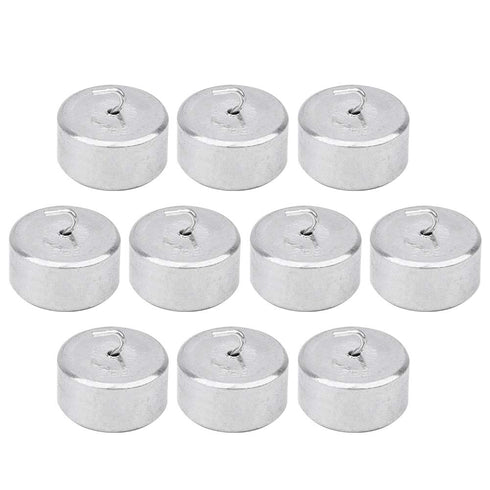 10 pcs Double Hooked Weight, Metal Weight with Hooks for Physics Laboratory Work, 50g
