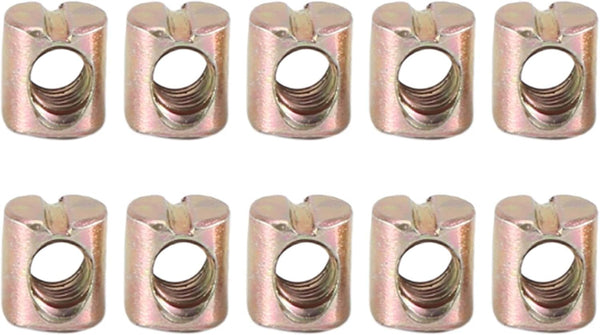 10pcs M6 Bolts Dowel Slotted Furniture Nut for Beds Crib Chairs