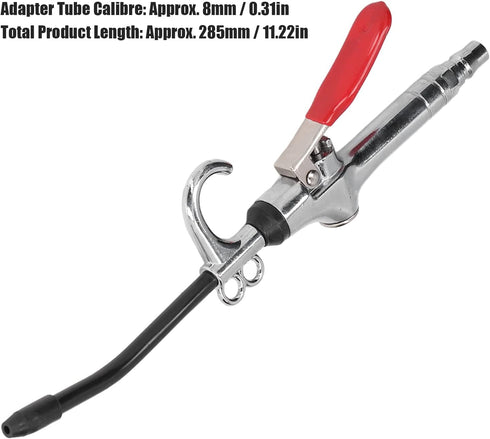 High Volume Powerful Industrial Air Blow Gun with Angled Nozzle for Pneumatic Air Compressor, Dust Cleaning Tool