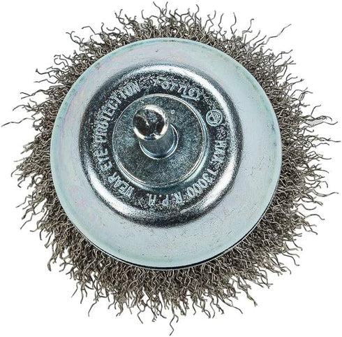 Forney 60006 Fine Crimped Wire Cup Brush with 1/4-Inch Shank, 2-1/2-Inch