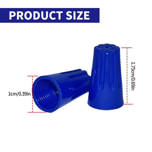 Eagles 100Pcs Twist on Wire Connectors - Blue #20 - #18 AWG Wire Cap Bulk with Spring Inserted, Easy Screw on Caps