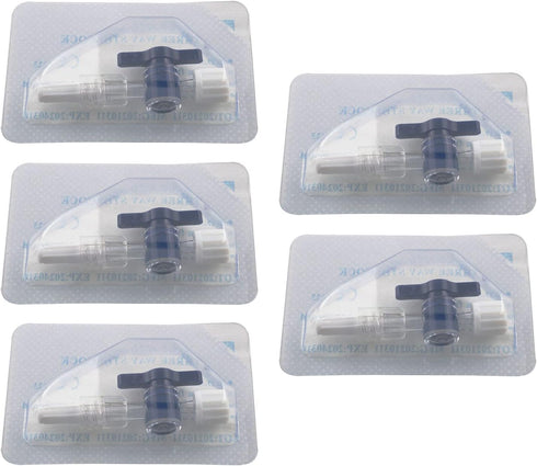 ToToT 5PCS Disposable Medical Valve 2-Way Stopcocks with Luer Connections for DIY Research Projects
