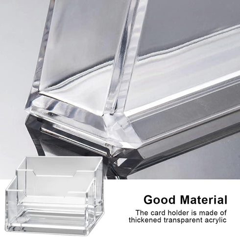 Velarionna 2 2 Acrylic Business Card Holder for Desk Tier Slots, Clear Business Card Display Stand for Men and Women