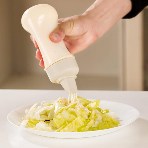 hejhncii 5-Hole Squeeze Bottle Dispenser for Sauces - Perfect for Ketchup and More
