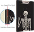 Britimes Decorative Clipboard Hardboard Wood Nursing Clip Board for Standard A4 Letter Size, Funny Skull Skeleton 12.6"