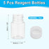 PATIKIL 5 Pcs 15ml Reagent Bottles: PET Wide Mouth Round Bottles with Screw Cap for Lab Liquid Sample Storage