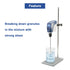 ONiLAB 18204528 316L Stainless Steel Grand Dissolving Stirrer, 100mm Diameter, 8mm Shaft, 250mm Length