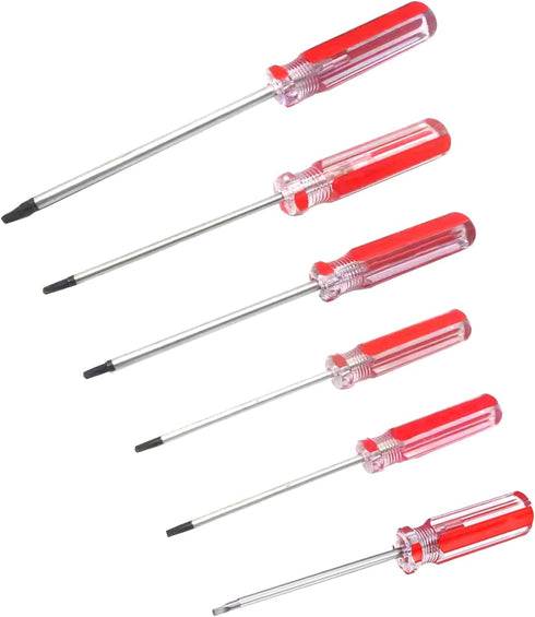 6pcs Plastic Handle Triangle Head Screwdriver Set, Magnetic Tip Y Shape Screwdrivers (1.8/2.0/2.3/2.7/3.0/4.2mm)