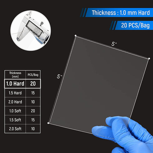 Dental Lab Splint Thermoforming Material - Soft Hard 1/1.5/2mm for Vacuum Forming