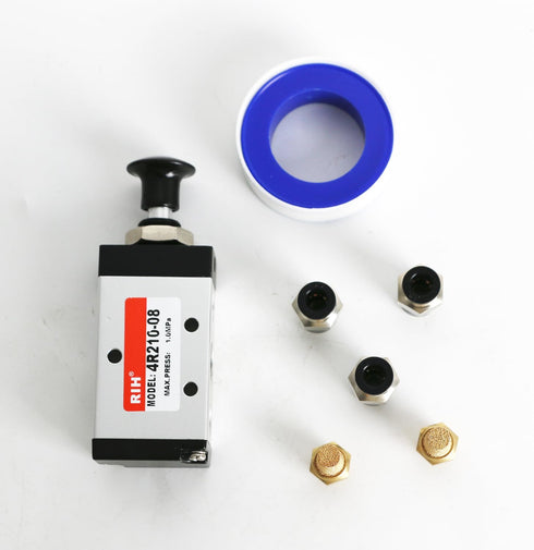 Pneumatic Lever Operated Manual Switch Valve 1/4"NPT Push&Pull Solenoid Valve Manual Control (5Way2Position)