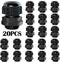 20PCS Nylon Cord Grip Cable Glands Kit, Black IP68 Waterproof 1/2 NPT Strain Relief Connectors with Gaskets