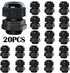 20PCS Nylon Cord Grip Cable Glands Kit, Black IP68 Waterproof 1/2 NPT Strain Relief Connectors with Gaskets