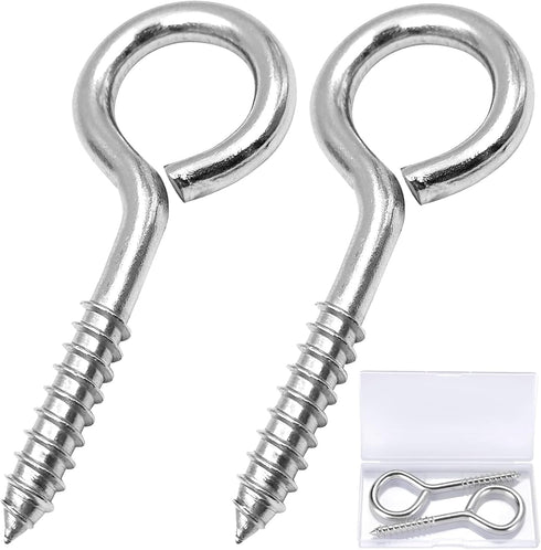 YGAOHF 5 Inch Lag Eye Bolts, Heavy Duty Stainless Steel Eye Bolts with 500 LBS Capacity