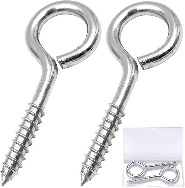 YGAOHF 5 Inch Lag Eye Bolts, Heavy Duty Stainless Steel Eye Bolts with 500 LBS Capacity