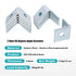 CNQLIS 10 Pcs 2 Hole L Shaped 90 Degree Angle Connector Bracket for 1-5/8" Wide Taller Strut Channel, Steel Surface