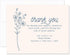 Simple Blue Wildflower Funeral Thank You Cards, Personalized Sympathy Acknowledgement Cards, Bereavement