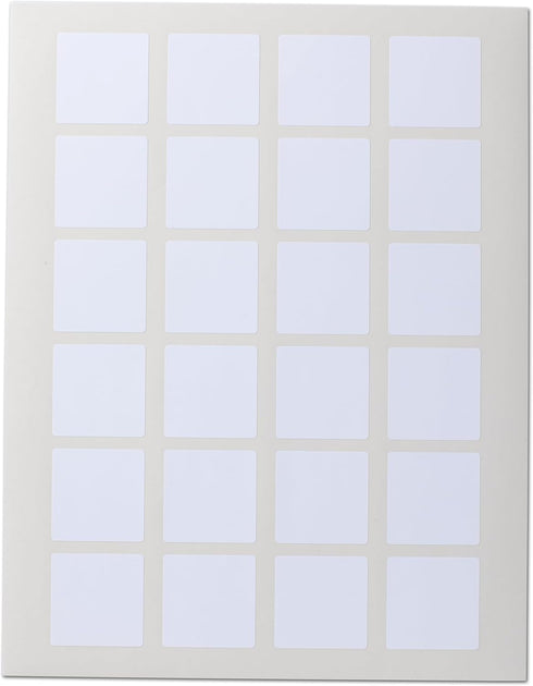 Waterproof Essential Oil Labels, 120 Squares, 1.5x1.5 Inches, Durable Blank Stickers with Rounded Corners