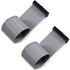 Fielect 2pcs IDC 34 Pin Connector Gray Wire Flat Ribbon Cable Connector, Length 30cm