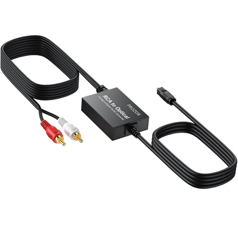 PROZOR Analog to Digital Audio Converter, RCA to Optical Audio Converter, with