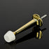 HOMOTEK 4 Pack Heavy Duty Solid Rigid Door Stop - Zinc Die Cast Door Stopper with Soft Rubber Tip, Gold