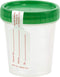 Sterile Specimen Collection Cups, 4 oz/120ml with Graduations, Green Lid (12 Pack)