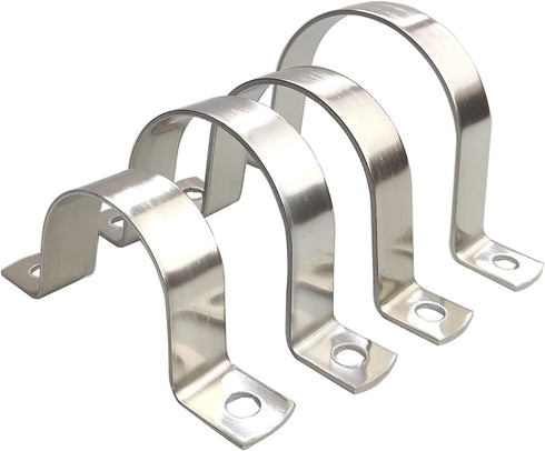 4 Inch Pipe Strap, 304 Stainless Steel Heavy Duty Strap Clamp for Tube Pipe or Wire Cord Installation (5pcs)