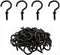 Black Ceiling Screw Hooks, 7/8 Inch Screw-in Light Hanging Cup Hooks, 36 Pack