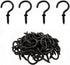 72 Pcs Black Ceiling Screw Hooks, 7/8 Inch Screw-in Light Hanging Cup Hooks